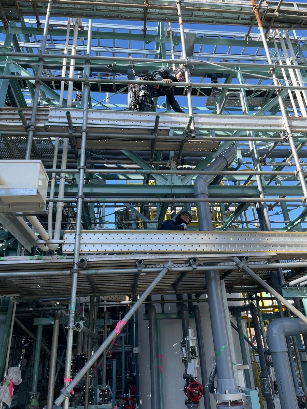 大型プラント 足場架設・高所作業